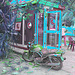 Moto téléphonique /  Phone motorcycle - Varadero, CUBA -   9 février 2010-  Inversion RVB avec bleu photofiltré