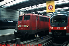 DB #115154-7 and 440524-7 in Munchen Hbf, Munchen (Munich), Bayern, Germany, 2010