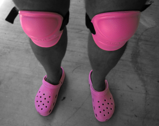 Pink Croc Knee Pads (6000A)