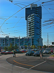 Overhead contact lines for the streetcars