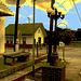 Bernice, Louisiane. 07-07-2010 -  Museum circa 1899 . Sepia postérisé et ciel bleu photofiltré