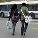 La Dame Jerie asiatique  en talons hauts / Jerie high-heeled Asian Lady - Station métro PI IX  /  PI IX subway station - Montréal, Qc. CANADA - 4 Mai 2010- Version anonyme