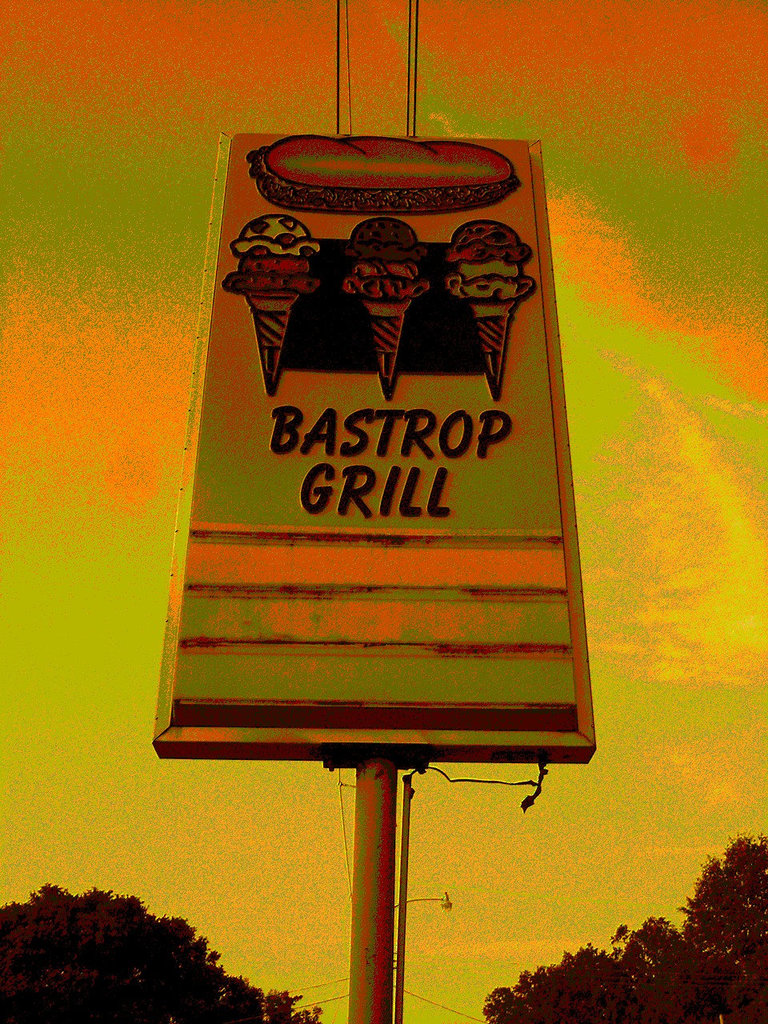 Bastrup grill / Bastrop - Louisiane. USA /  08-07-2010 - Sepia postérisé.