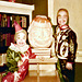 Sister Karen and me at Halloween, 1952.  She, a clown and I, Dr. Jekyll AND Mr. Hyde, depending which side of the costume was facing the observer. Also, dad's pumpkin sculpture that creeped me out.