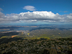 Panorama view from the Mount Wellington