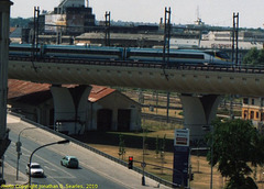 Pendolino On the New Linka 011 Seen from The Old 171, Cropped Version, Prague, CZ, 2010