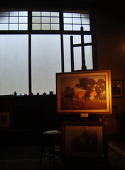 paisagem dentro do atelier
