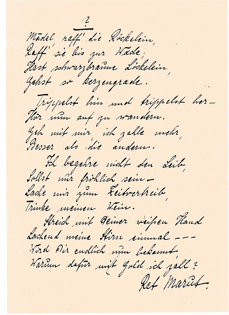 poemo de Ret Marut - Gedicht von Ret Marut