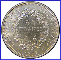 50 Francs Hercule 1979 Envers