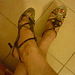 Croisé de chevilles en talons aiguilles / Crosed ankles in high heels - Mon amie / friend Christiane.