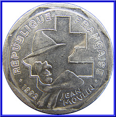 2 Francs Commémorative Jean Moulin 1993 Avers