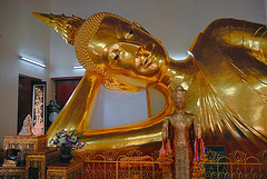 Lying Buddha image in the Phra Pathom Chedi