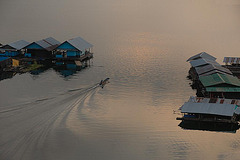 Idyllic scene on Khao Laem Dam