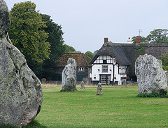 Red lion and rocks