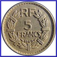 5 Francs 1949 Envers