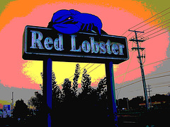 Red Lobster restaurant / Columbus, Ohio. USA. 25 juin 2010 - RVB postérisé