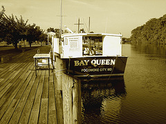 Bay Queen tourist boat / Pocomoke scenic river - Maryland, USA - 18 juillet 2010 - Sepia