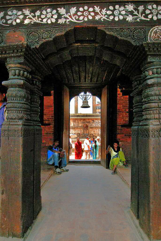 The door into Mani Keshar Chowk in Patan