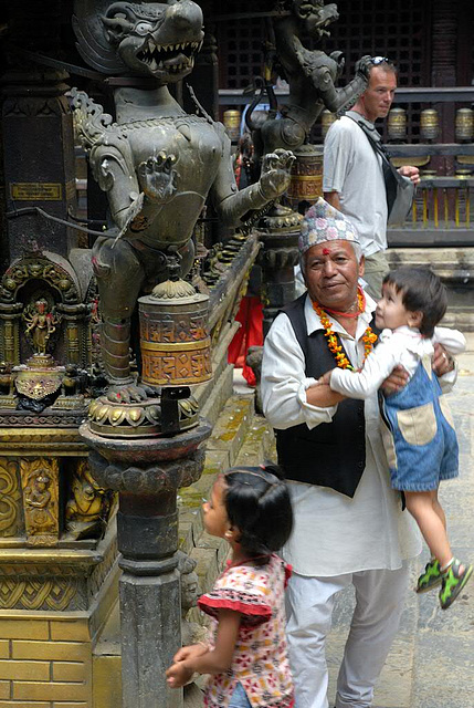 Inside Mani Keshar Chowk in Patan
