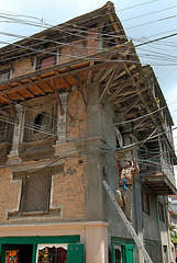 Repairing electricity lines in Patan