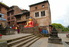 Stairway to the Swayambhunath stupa