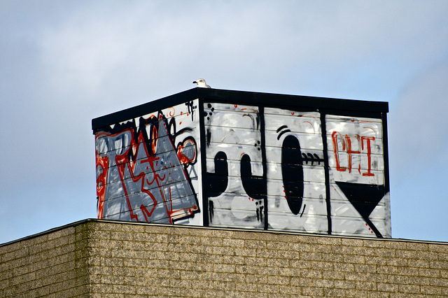 Rooftop graffiti