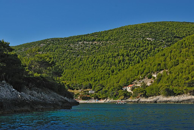 In a bay at Korčula island