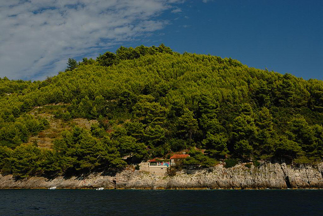 Along the coast of Korčula island