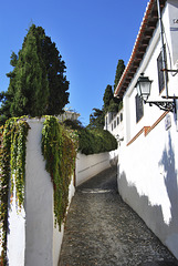 Calle del barrio del Albaicín. Granada