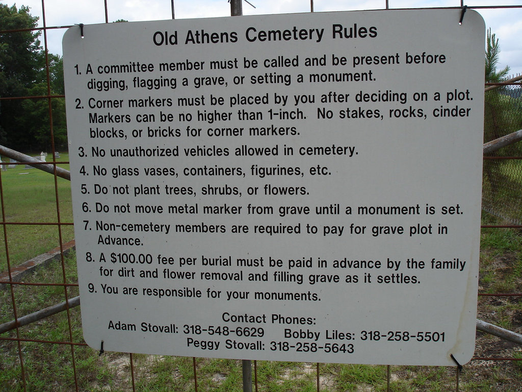 Old Athens cemetery /  Athens, Louisiana. USA - 7 juillet 2010.
