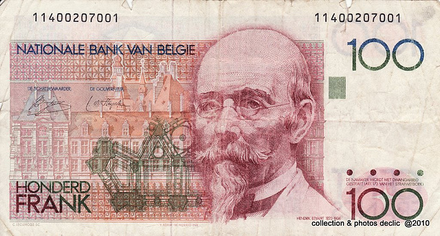 billets de banque BELGES 100 Frb