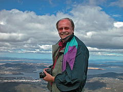 Myself at the mountaintop of Mt Wellington