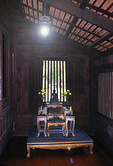 Buddha room inside a Thai house