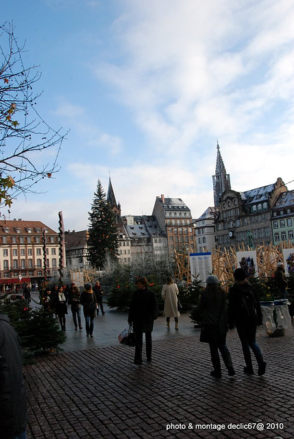 La place Kleber et son grand sapin de Noël