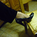 Christiane !!  Escarpins Noëliens / Christmas high heels shoes display - Photographe anonyme / Anonymous photographer.