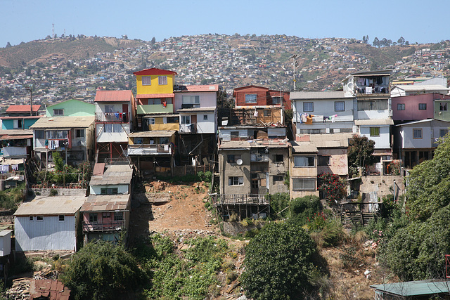 View over a Valparaiso neighnourhood
