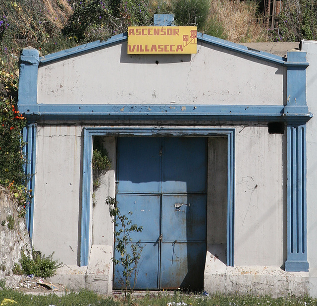Entrance to disused ascensor in Valparaiso