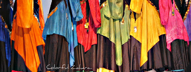 Skirts of  all the colors of the rainbow ..
