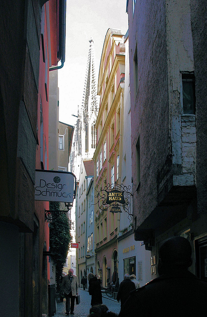 Altstadtgasse in Regensburg