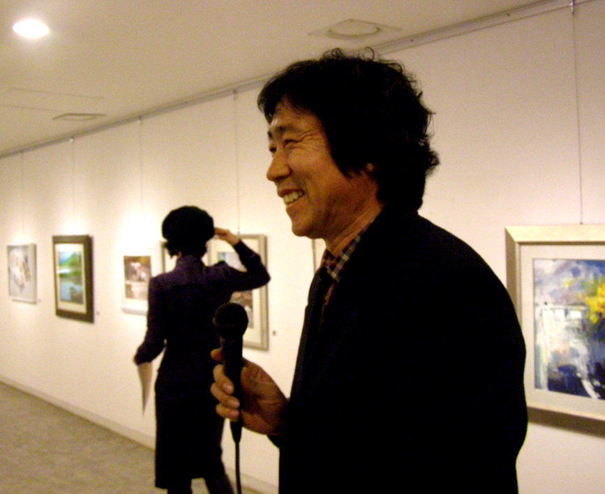 Song salutas en la malfermo de Seoul-Outdoor Sketching Group-Exhibition, 허성-서울사생회전(2008, 인사아트플라자) 오프닝-12월8일
