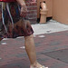 Liberty way Lady / La Dame libérée en flip-flop - Cape May, New-Jersey. USA - 19 juillet 2010