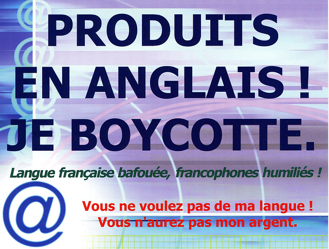 Carte postale "Je boycotte" / Poŝtkarto "Mi bojkotas"