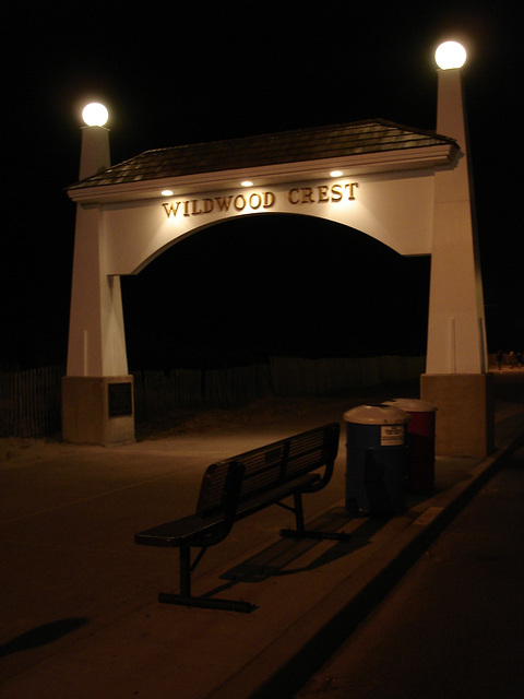 Wildwood Crest entrance / Porte d'entrée sur Wildwood Crest - New-Jersey. USA - 18 juillet 2010 - Without /  Sans flash