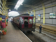 Nostalgic train in the railway station
