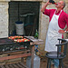 Matthew preparing barbecue