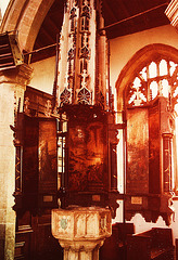 terrington st.clement  early c17th font cover