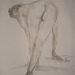 Croquis of Woman, Nude back view(Rapida Desegno de Virina Korpo Nuda女裸身速寫)_charcoal-pencil_56x38cm_2008_HO Song