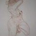 A Quick Nude-drawing女裸身速寫 pastel pencil 52x38cm