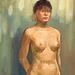 Staranta Virino nuda=A Standing Woman in Nude女半身裸立像_oil on canvas_53x41cm(10f)_2008