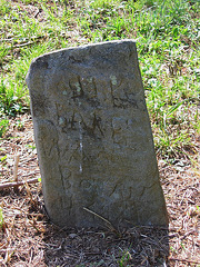 Hand-chisled headstone - On top of Angel Mountain NC